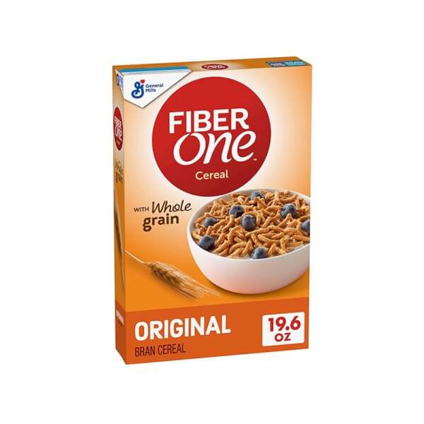 Fiber One Breakfast Cereal, Original Bran, 19.6 oz (Pack of 6)