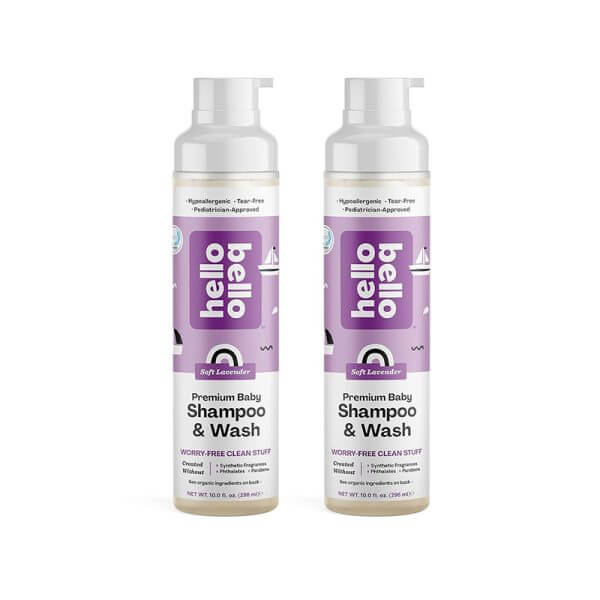 Hello Bello Extra Gentle Shampoo & Body Wash | Hypoallergenic and Pediatrician Tested Plant Based Formula for Babies and Kids