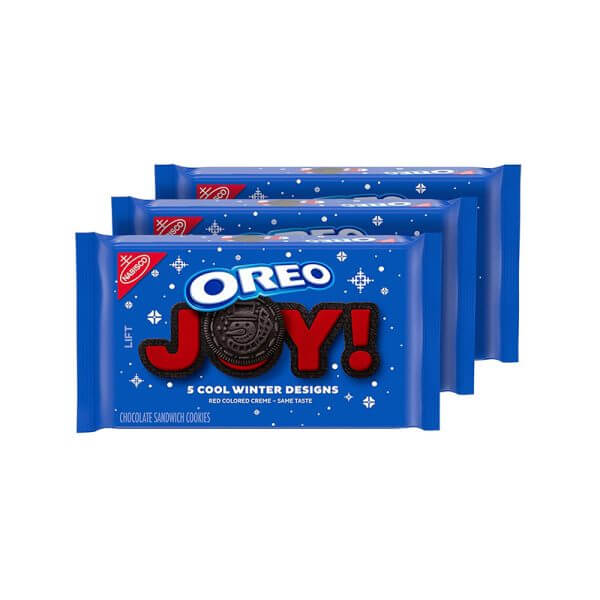 OREO Red Creme Chocolate Sandwich Cookies, Holiday Cookies, 3 Packs