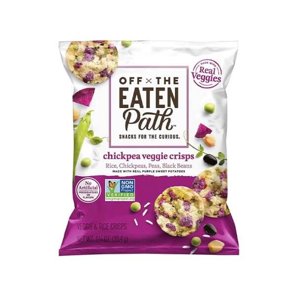 Off The Eaten Path Chickpea Veggie Crisps, 1.25 oz (Pack of 16)