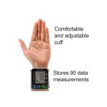 PARAMED Automatic Wrist Blood Pressure Monitor: Blood-Pressure Kit of Bp Cuff + 2AAA and Carrying case - Irregular Heartbeat Detector & 90 Readings Memory Function & Large Display