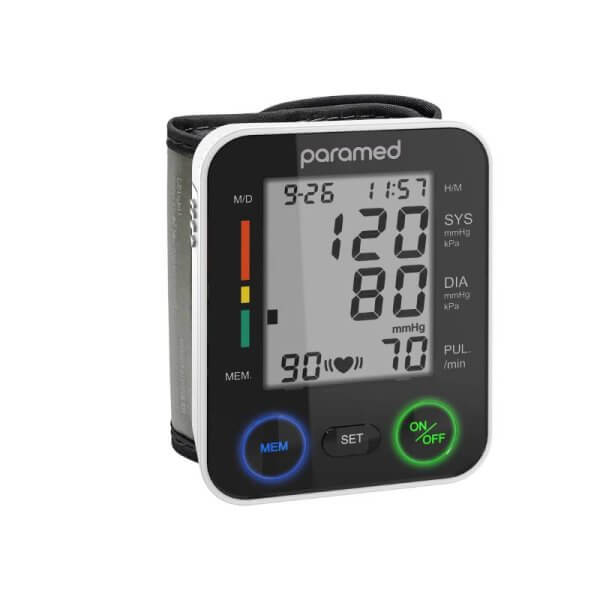 PARAMED-Automatic-Wrist-Blood-Pressure-Monitor_-Blood-Pressure-Kit-of-Bp-Cuff-2AAA-and-Carrying-case-Irregular-Heartbeat-Detector-90-Readings-Memory-Function-Large-Display