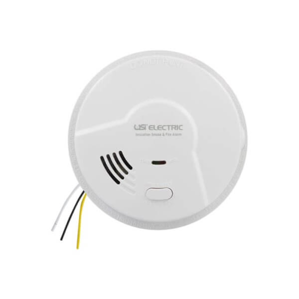 USI Electric 5304 Hardwired Ionization Smoke and Fire Alarm with Battery Backu