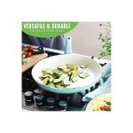 GreenLife Soft Grip Healthy Ceramic Nonstick 12" Frying Pan Skillet, PFAS-Free, Dishwasher Safe, Turquoise